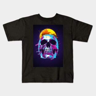 Skull retro80s Kids T-Shirt